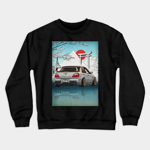 Subaru Impreza WRX STi Bug Eye (2002) Japanese Art Style Crewneck Sweatshirt by Guyvit